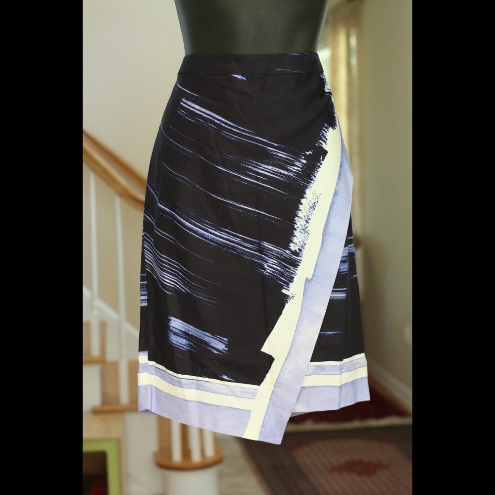 BANANA REPUBLIC Blue "Brushstroke" Design Skirt